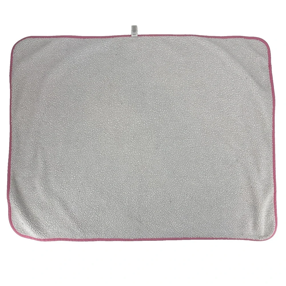 Carters‎ White Pink Trim Yellow Orange Green Floral Sherpa Baby Blanket
